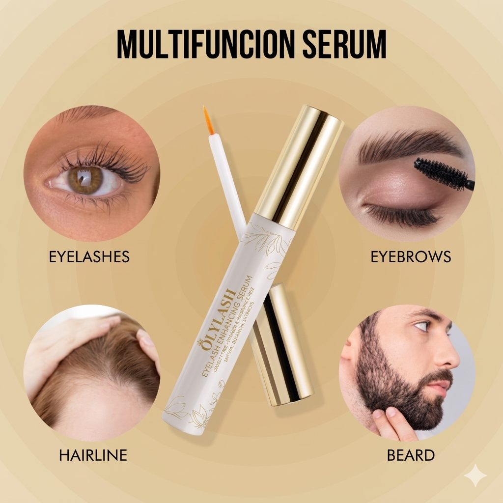 OLYLASH Private Label Vegan Herbal Nutritious Natural Waterproof Gel for Eye Lash and Brow Eyelash Growth Serum 6ml - Image 4