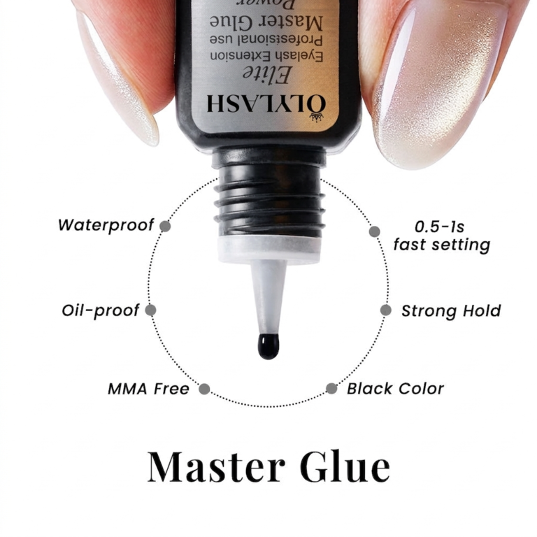 ÖLYLASH Gray Moonstone Aurora Lash Glue OEM customized formulation retention and humidity optimized image