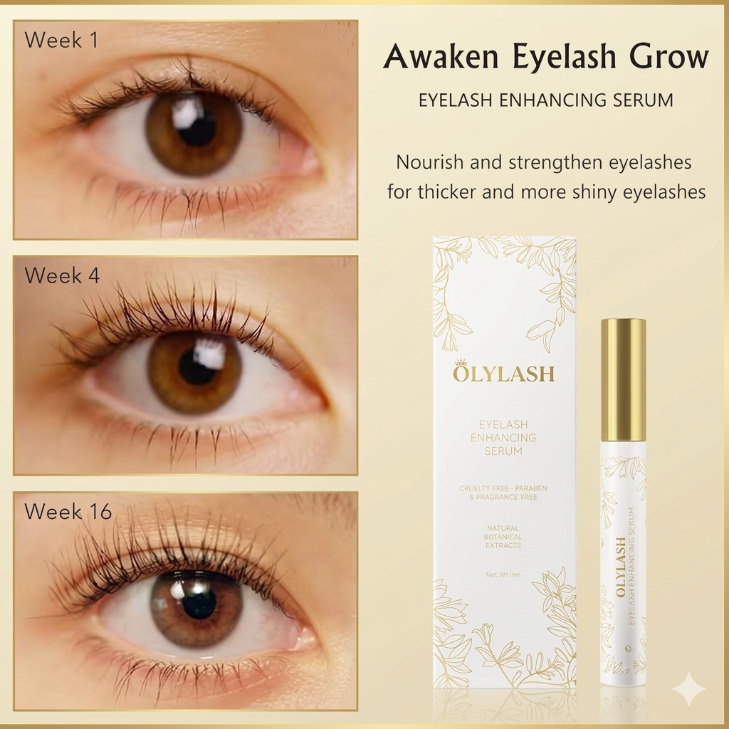 OLYLASH Private Label Vegan Herbal Nutritious Natural Waterproof Gel for Eye Lash and Brow Eyelash Growth Serum 6ml - Image 3