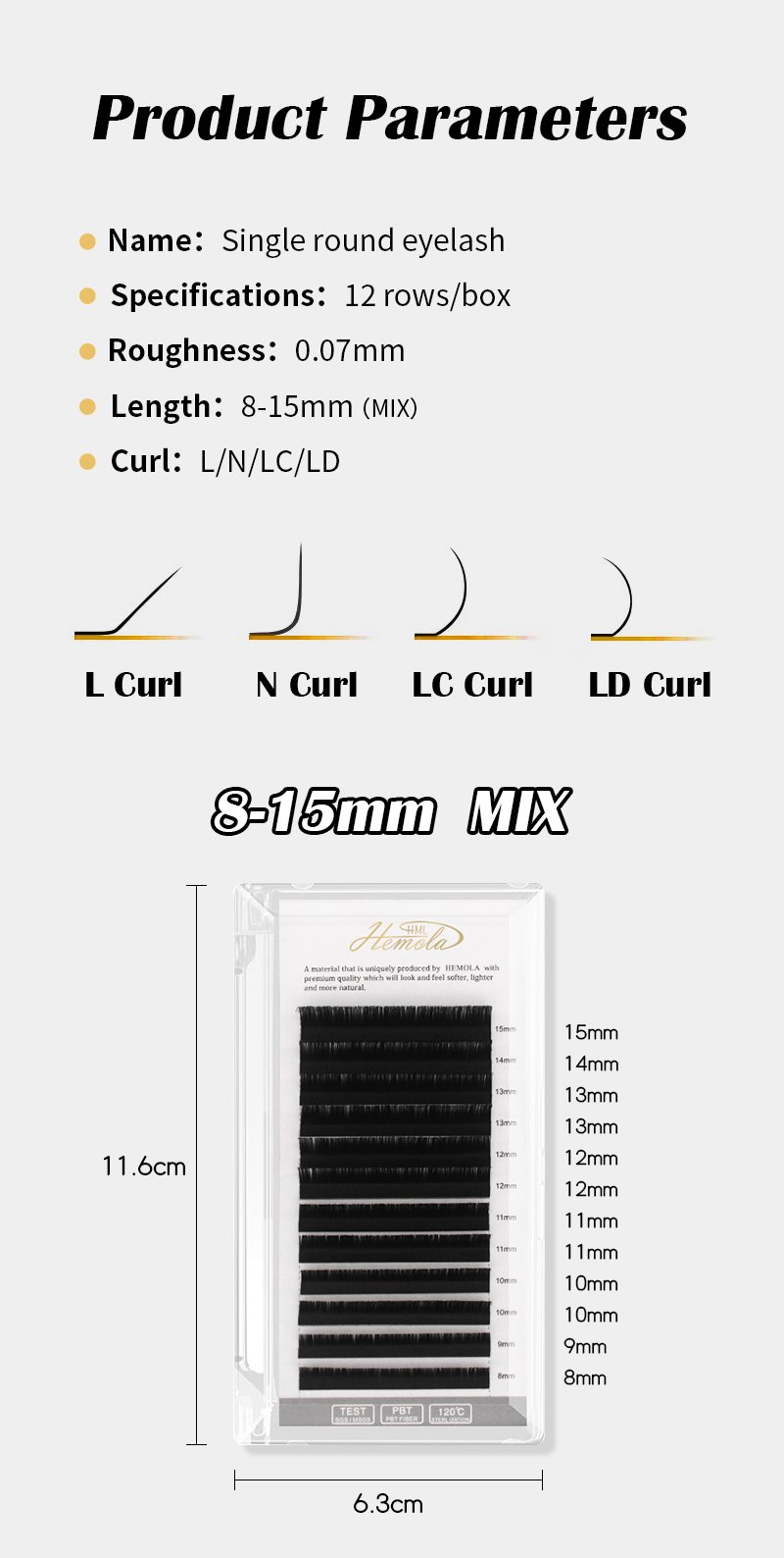 Hemola L Curl Eyelash Extensions